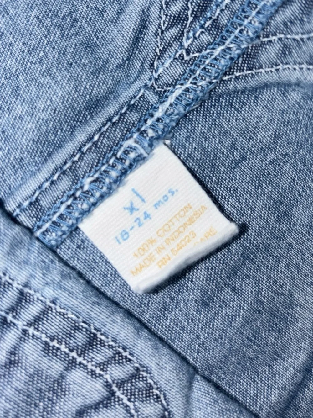 EUC 🔥 Vintage Classic Baby Gap Denim Shortalls 90s 18-24 months Medium Wash
